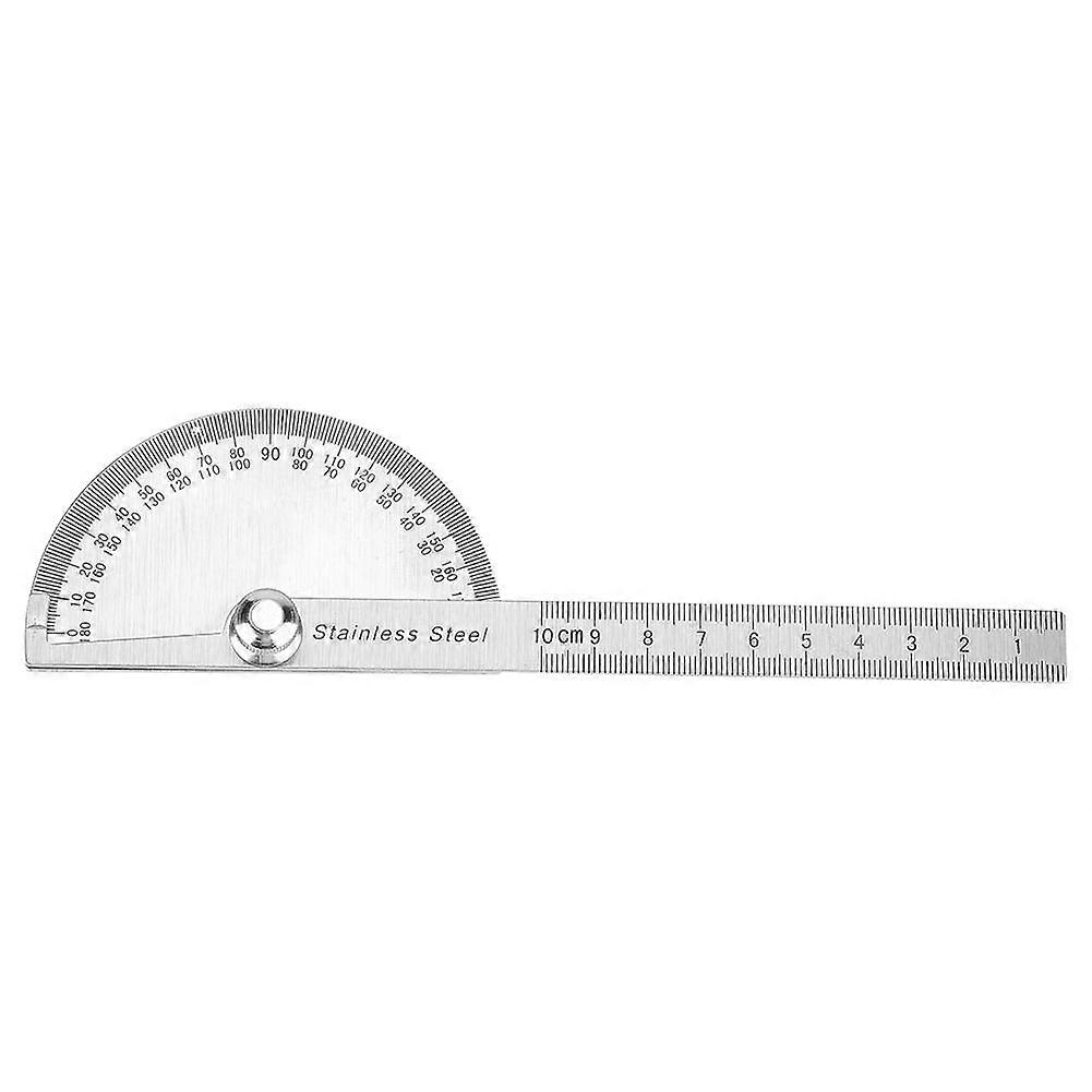 Protractor Ruler - Stainless Steel 0-180 Degree Protractor Arm Measuring Ruler Whirling Angle Finder Tool
