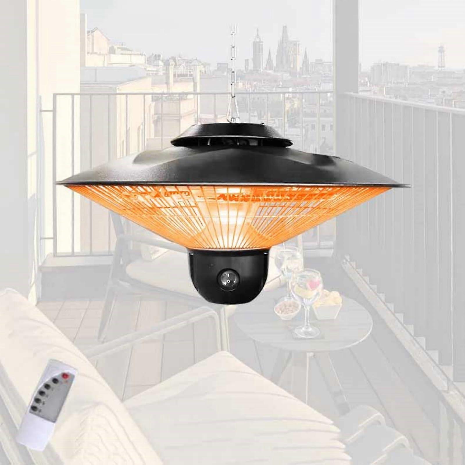 Patio Heater Hanging Outdoor Electric Heater with Remote Control, 3 Settings, IP44 Waterproof