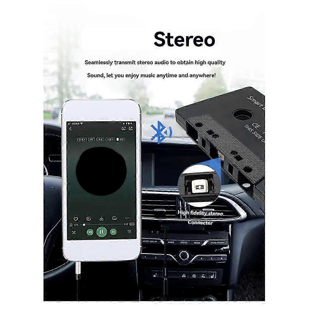 Cassette Adapter Bluetooth 5.1 Universal Wireless Cassette Adapter for Cars Trucks with Cassette APP