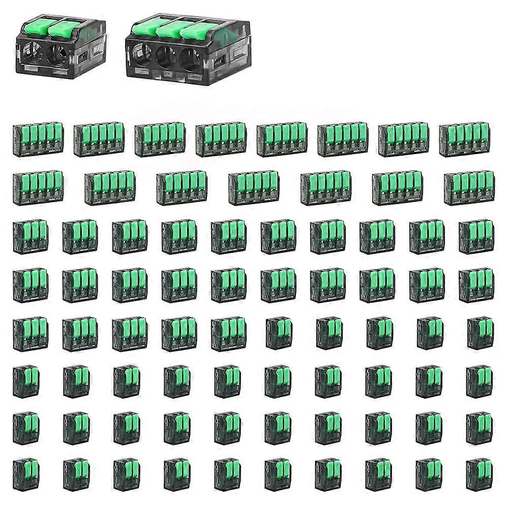 75PCS Lever Wire Connectors, 24-12 AWG Quick Electrical Wire Splice Connectors Push-in, 2/3/5 Conductor Combination Kit