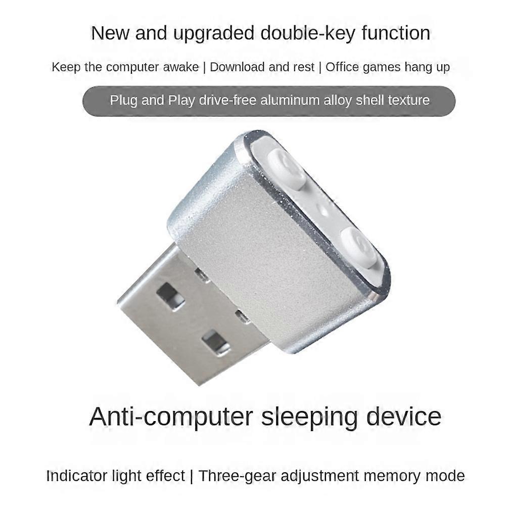 Mouse Jiggler USB Mouse Mover with Switch Button Anti Computer Hibernation Mobile Cursor Three Track Modes