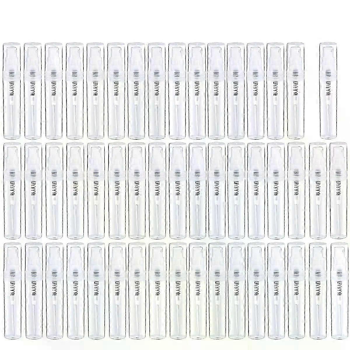 50Pcs 2ml 3ml 5ml Mini Plastic Spray Empty Bottle Portable Fragrance Perfume Atomizer Refillable Mist Container for Travel Party