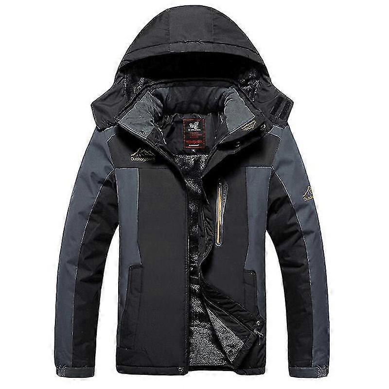 Winter Jacket for Men with Fleece Lining, Military Design and Hood