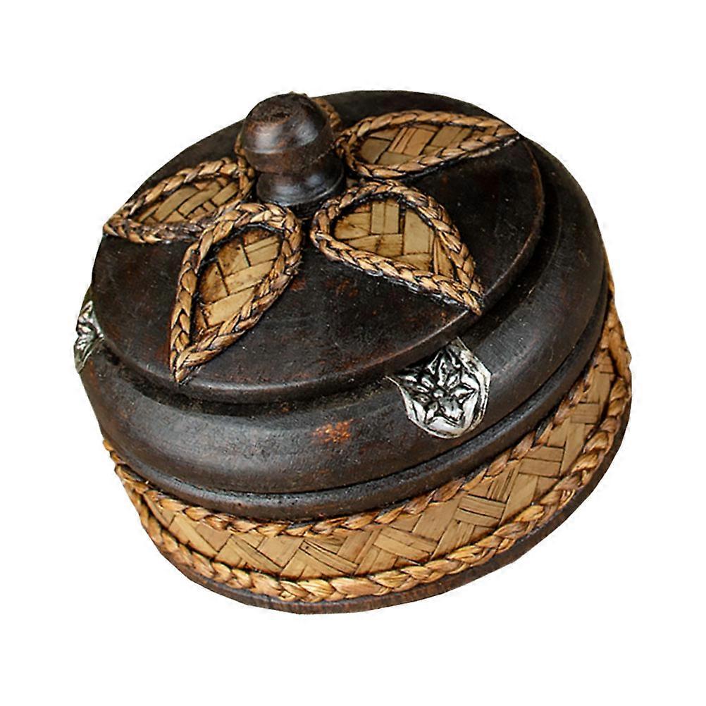 Creative Brown Synthetic Material Ashtray for Home Use Practical Decorative Item Diameter 10CM