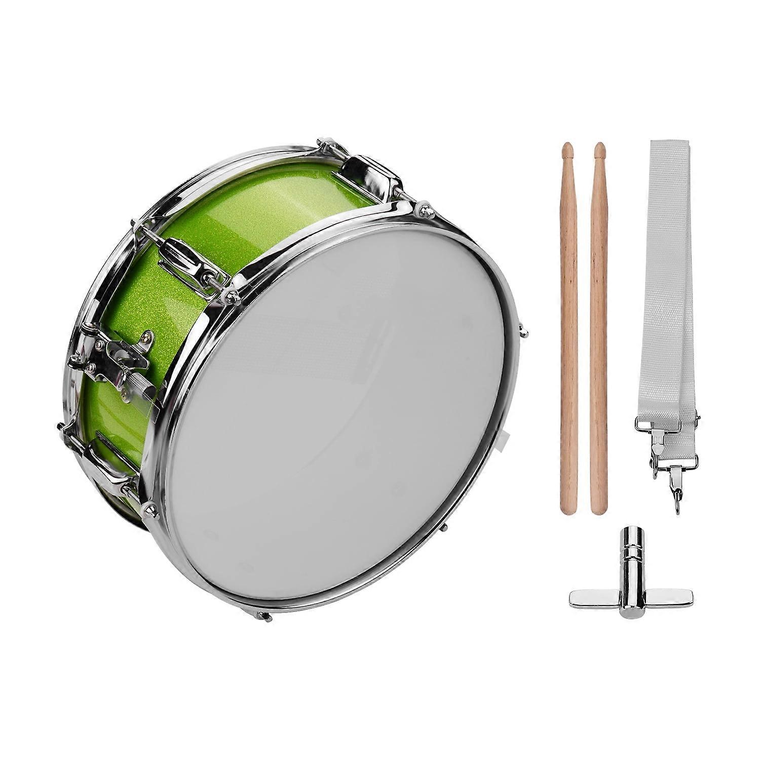 CACAGOO 12inch Snare Drum Head with Drumsticks Shoulder Strap Drum Key for Student Band