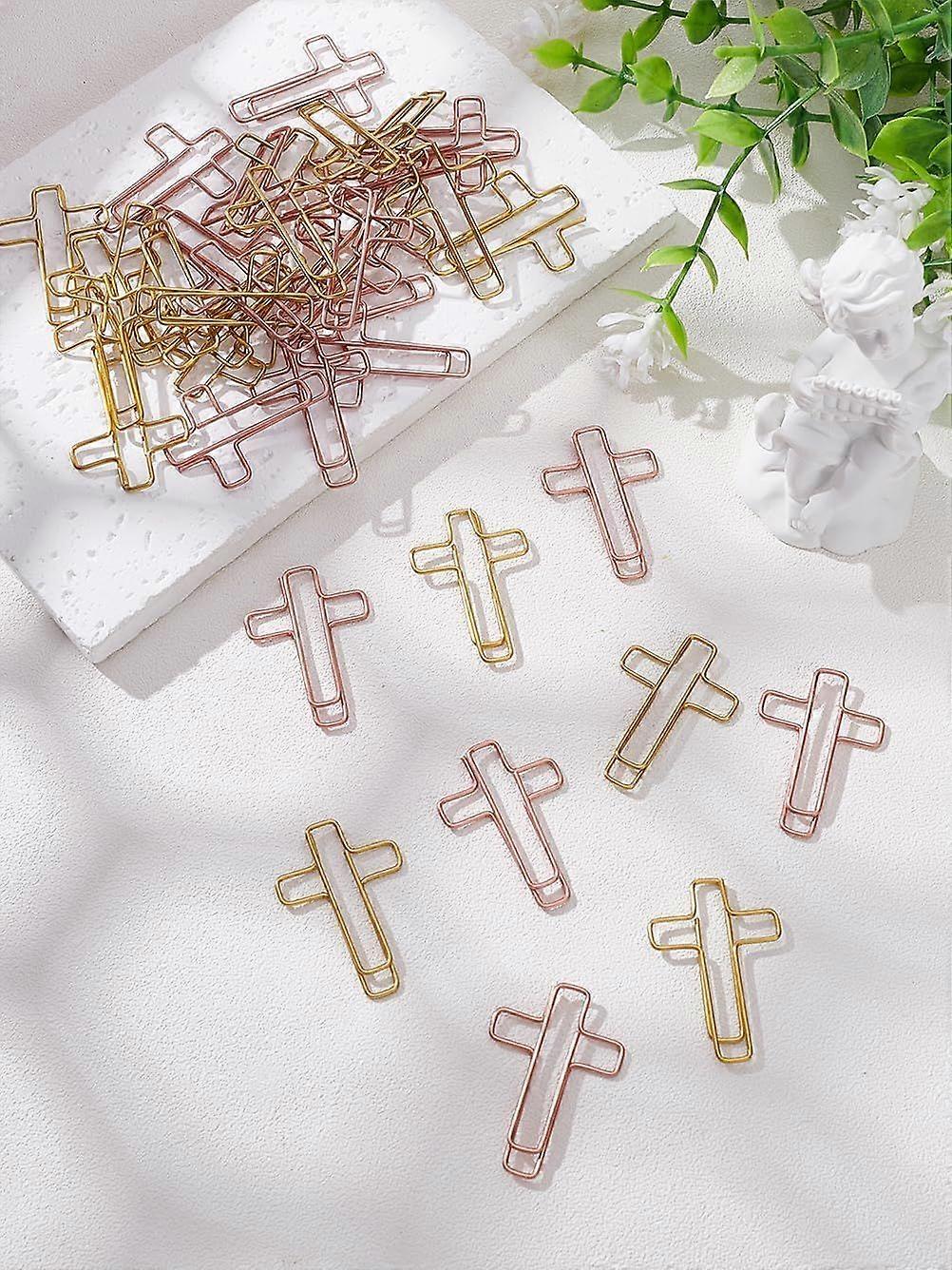 40Pcs 2 Colors Paper Clips Cute Paperclips Funny Bookmark Marking Planner Clips Not Tear Scratch Pages Page Markers for Office School Document File Or