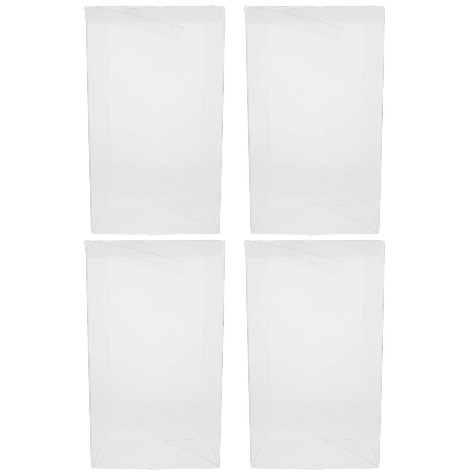 Transparent Plastic Display Case for Plush Toys with 4Pcs Storage Boxes