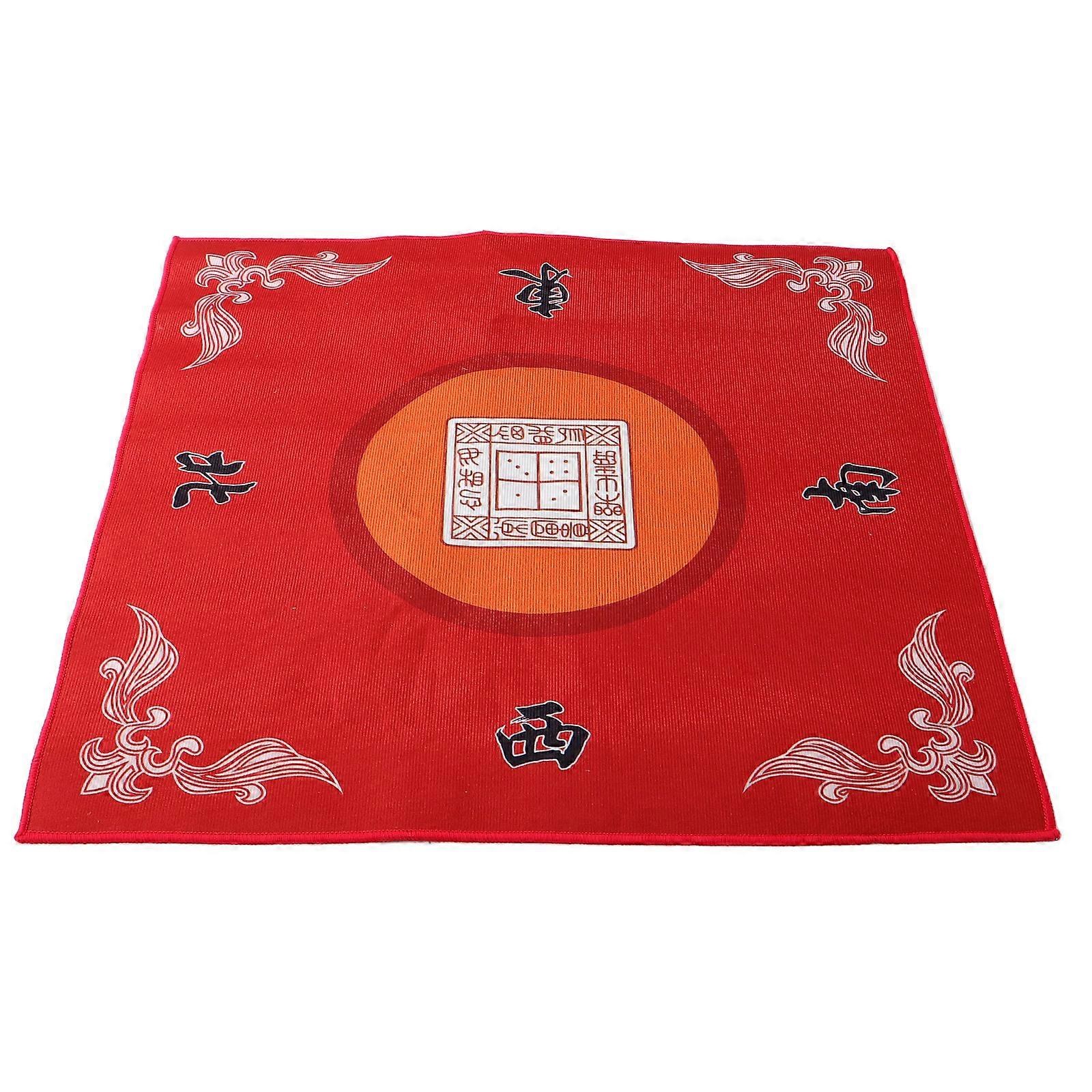 Game Table Protector Mat For Mahjong Players Featuring A Unique Red Design And Table Protection 1Pack