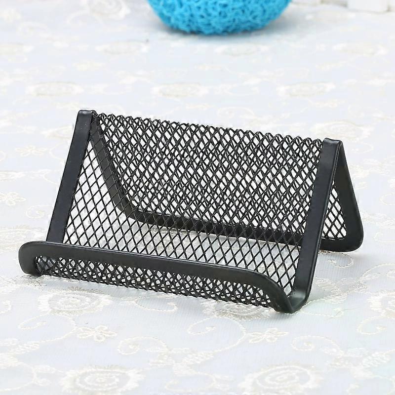 Home Desktop Storage Metal Mesh Holder Portable Business Card Display Stand Fashion Durable Name Card Display Bracket Decorative