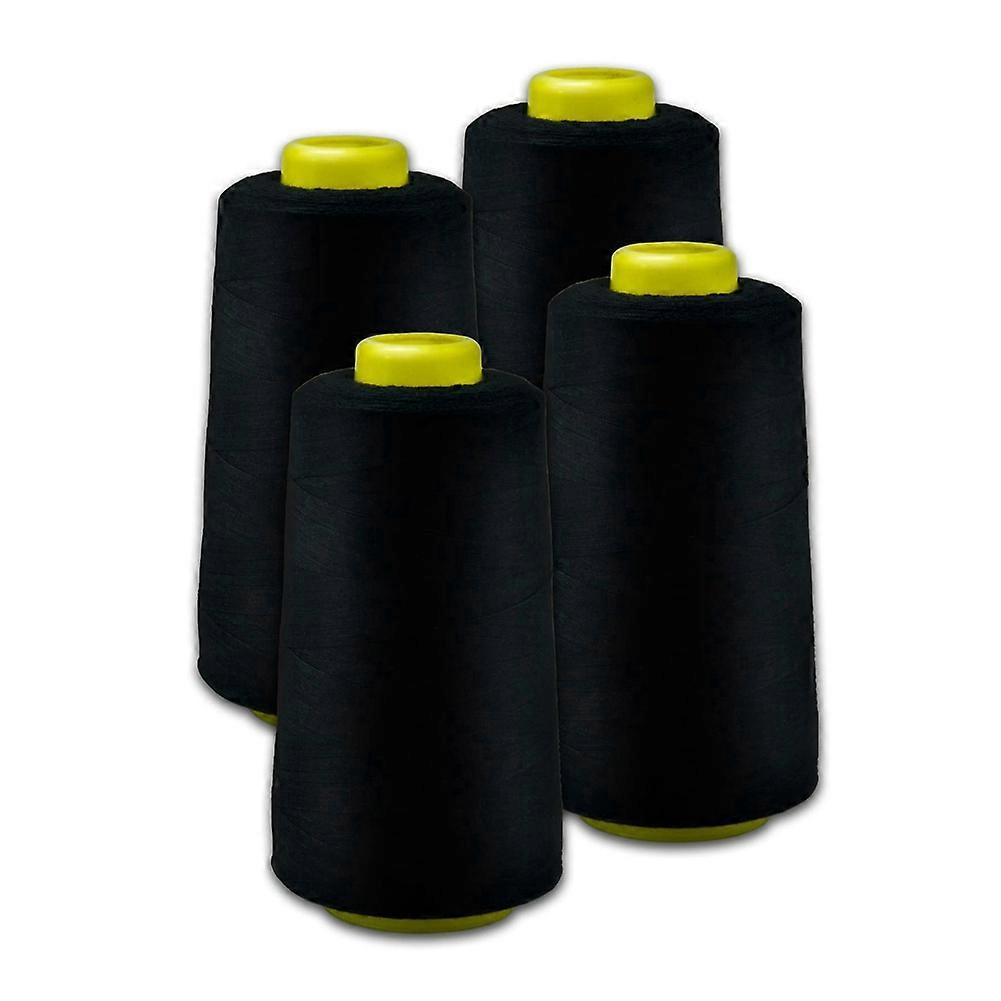 All-Purpose Black Thread for Sewing Polyester Sewing Thread of 3000 Yards Each Spool Thread for Sewing Machine Thread