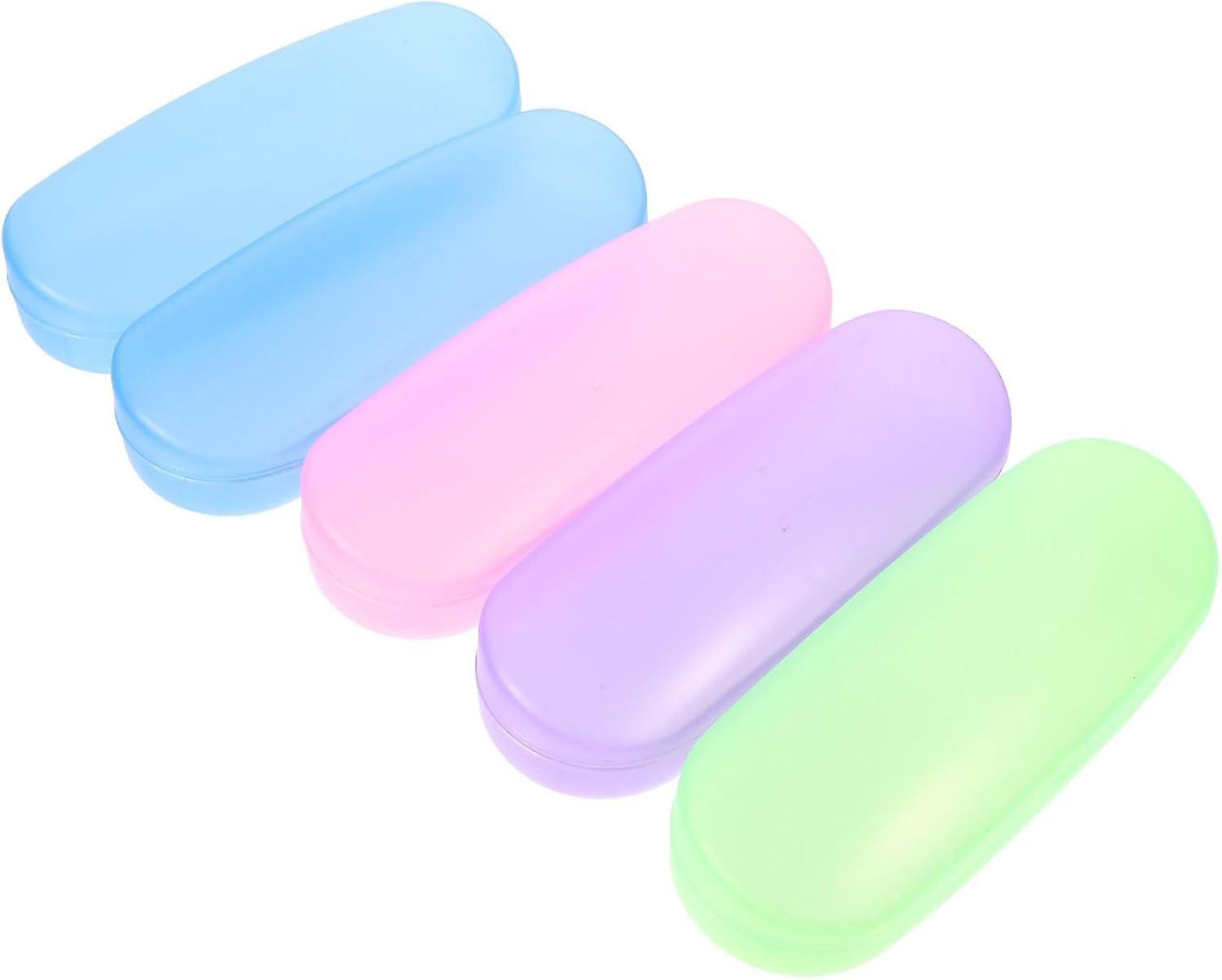 5pcs Clear Transparent Shell Eye Glasses Sunglasses Protector Hard Case Box