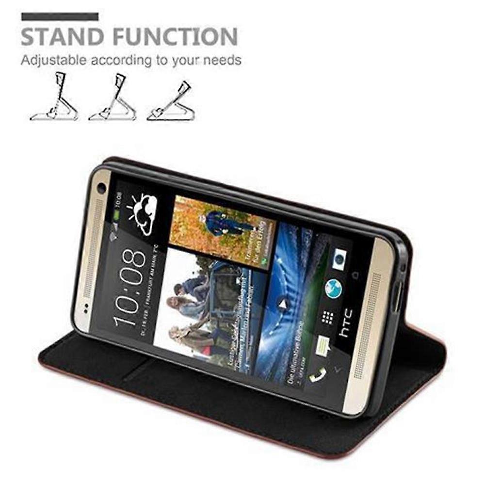 Funda HTC ONE M7 - Funda protectora con función de soporte y ranura para tarjetas