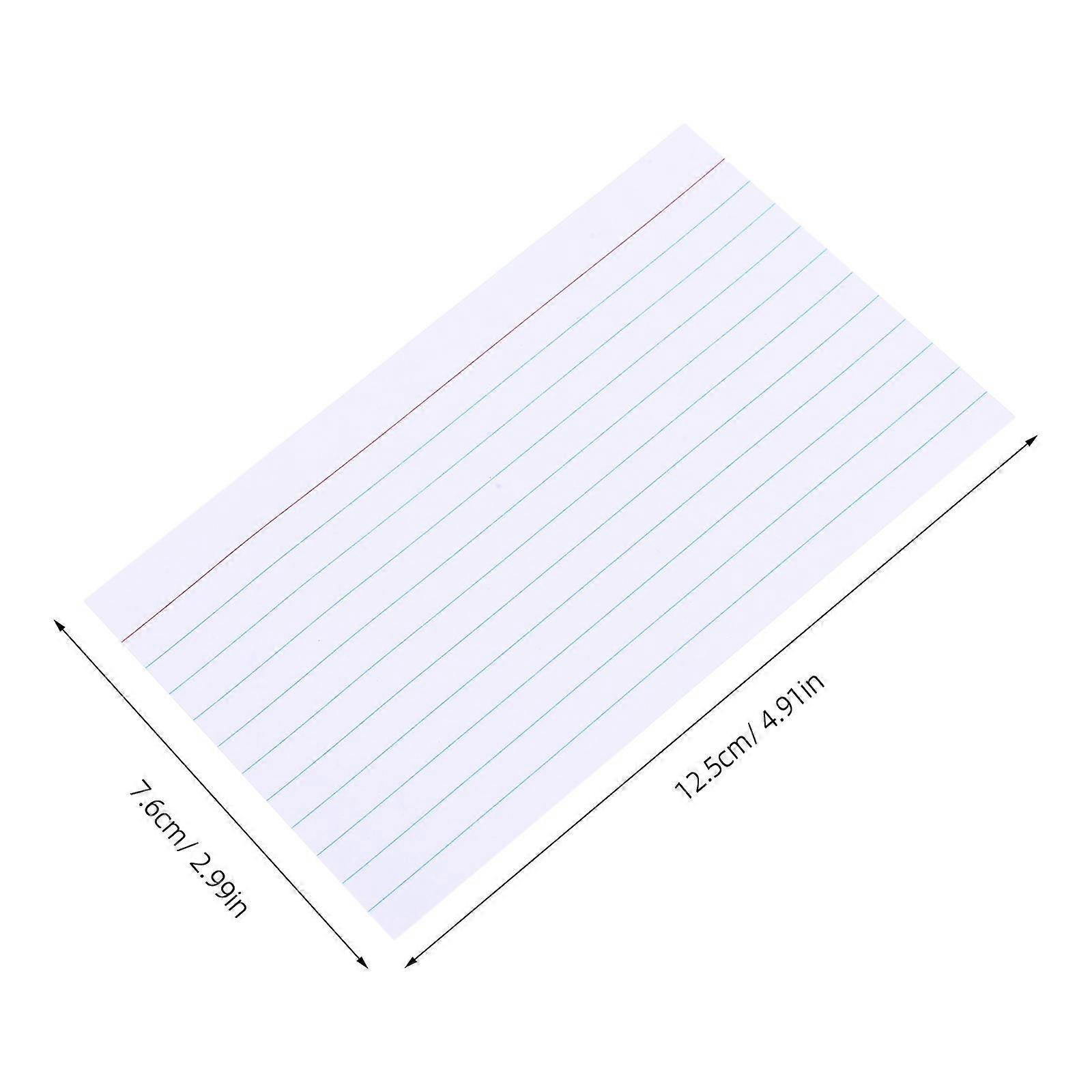 200 Pcs Index Card Lined Notebook Vocabulary Cards Memorizing Paper Office Supplies Memo Pad Study Aids Flash Card Set Ruled