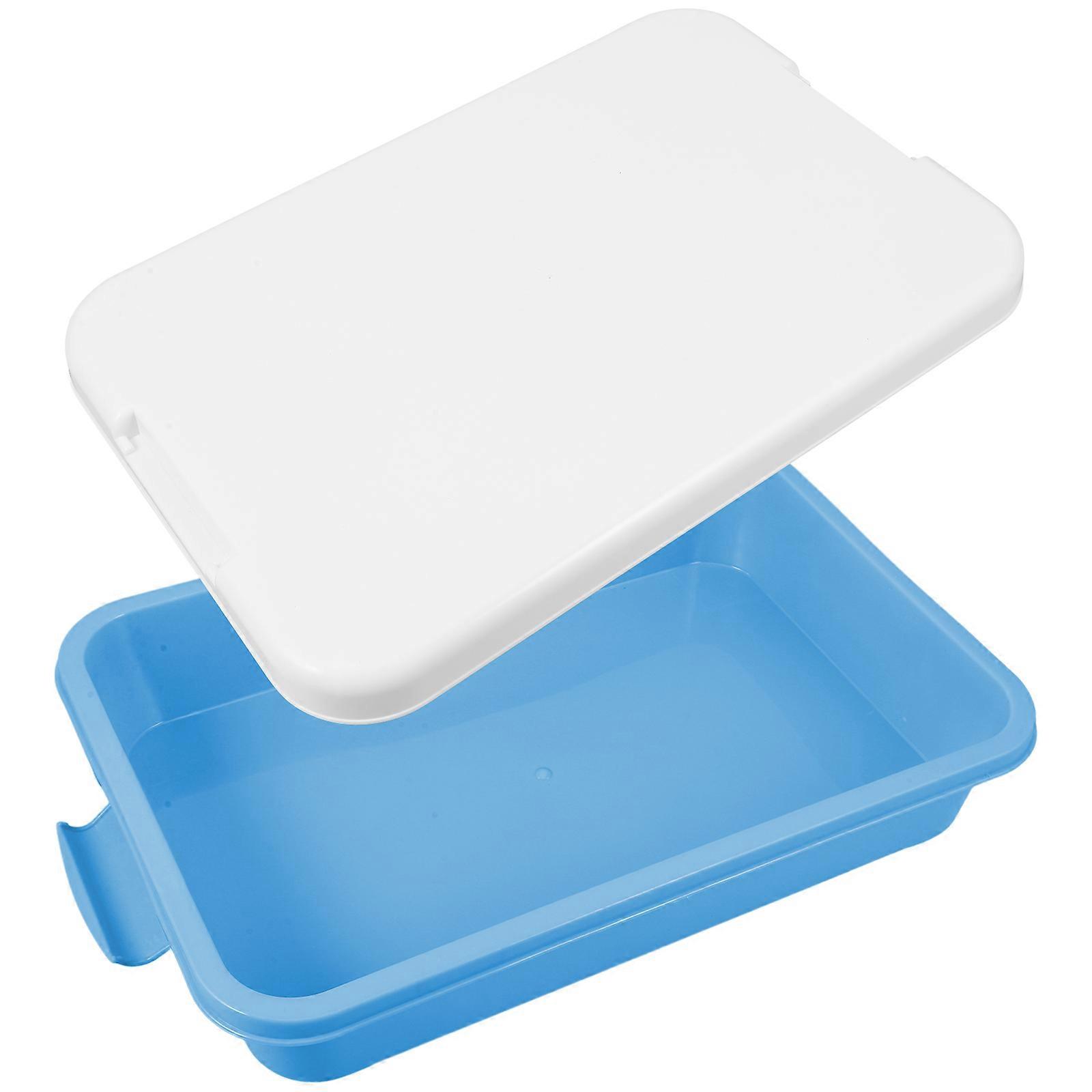 Portable Sandbox Plastic Box for Storage Use 2Pcs Sky-Blue Sand Tray