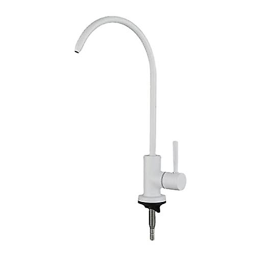 Gooseneck Kitchen Faucet With Filter, Cold Water,  Filtration, Durable Construction, White