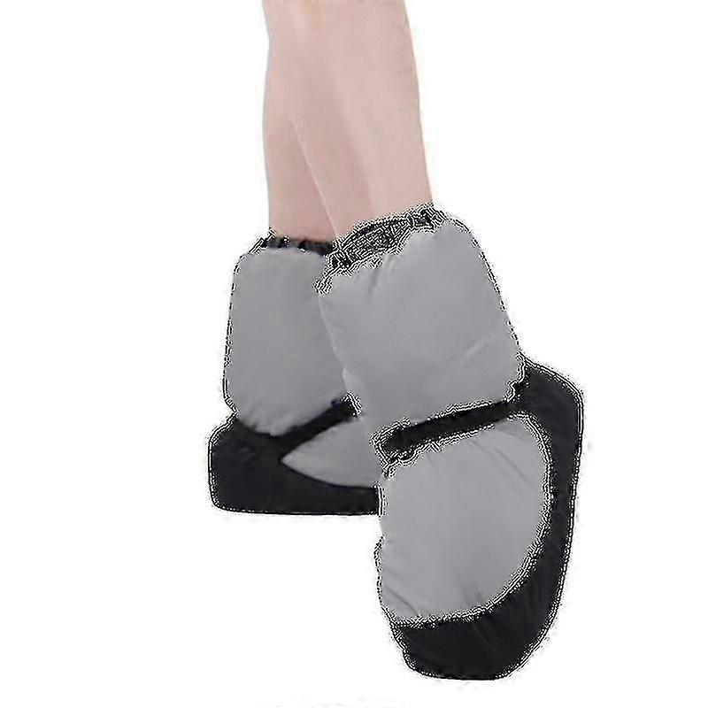 Sapatilhas de Ballet Femininas, Botas Quentes de Algodão com Tornozelo Acolchoado