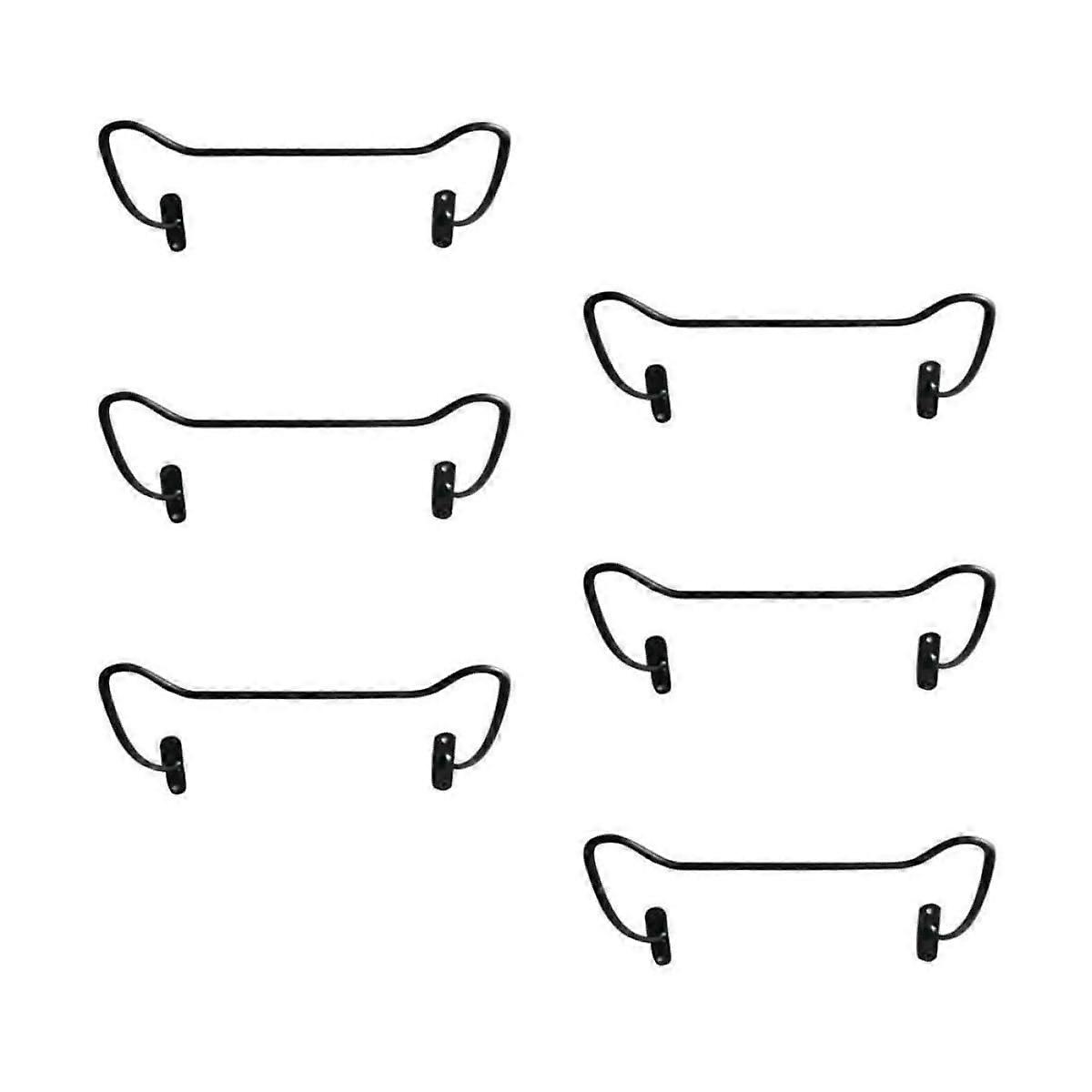 6pcs Wall Mounted Iron Wine Rack Set, SpaceSaving Bottle Holders for Kitchen, Bar, or Cellar