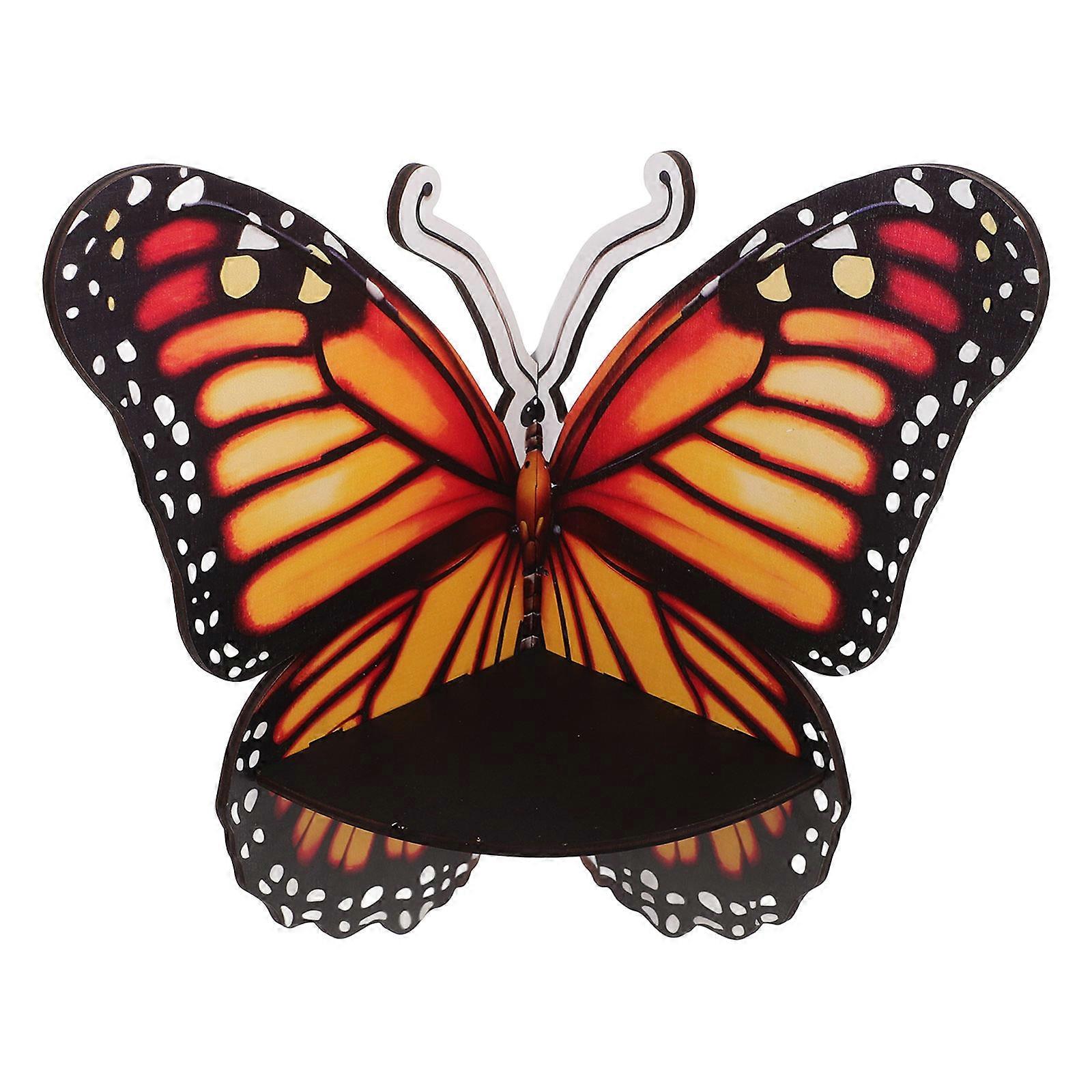 Wood Display Shelf Butterfly Wall Shelf for Home Use Floating
