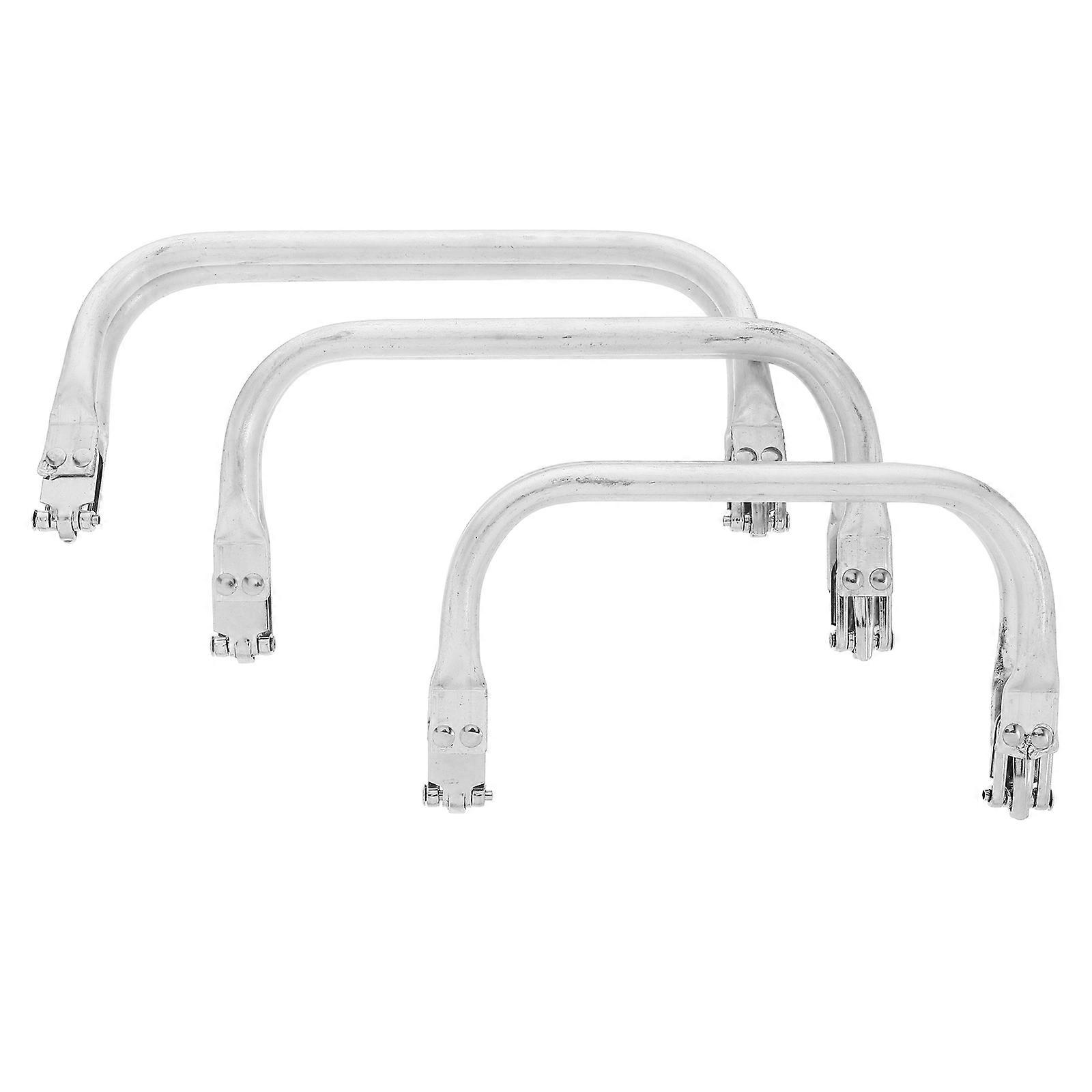 3pcs Aluminum Purse Frame Hardware with Snap Closure Wallet Patterns Handbag Patterns Purse Clasp Supplies