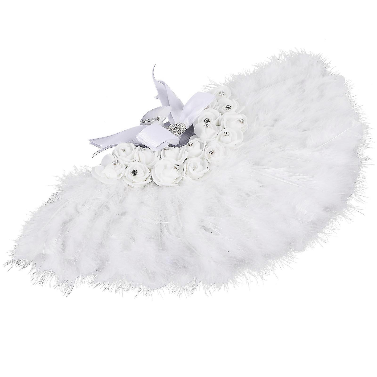 Handheld Plume Fan Decorative Fan for Wedding Use