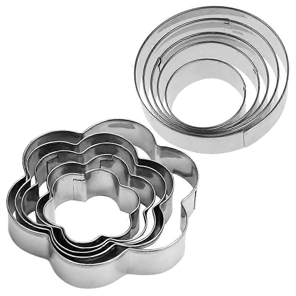 Round Shape Biscuit Mold Stainless Steel Cookie Cutter For Baking Tools 10Pcs