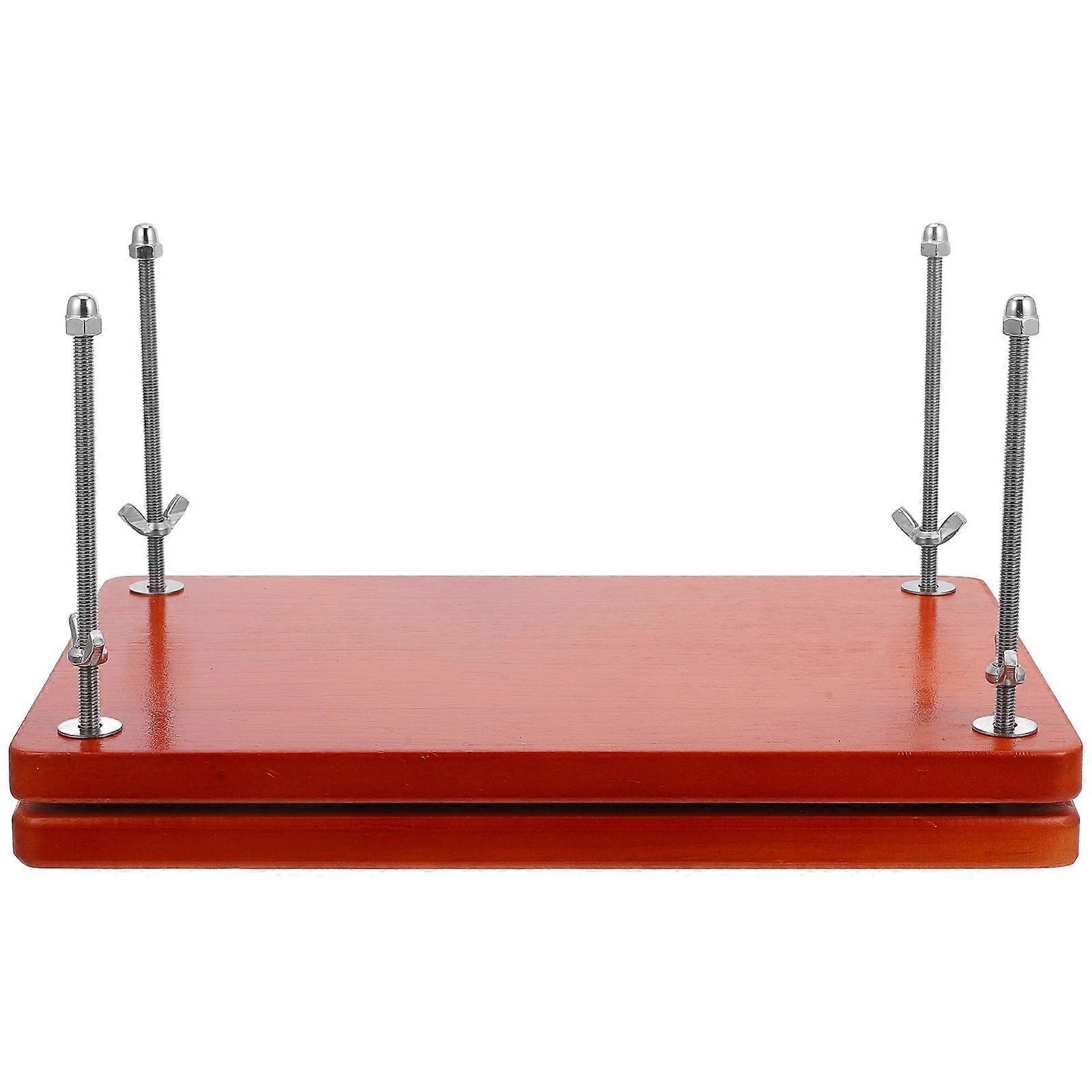 Wooden Bookbinding Press for Book Binding Brown Manual Press Tool