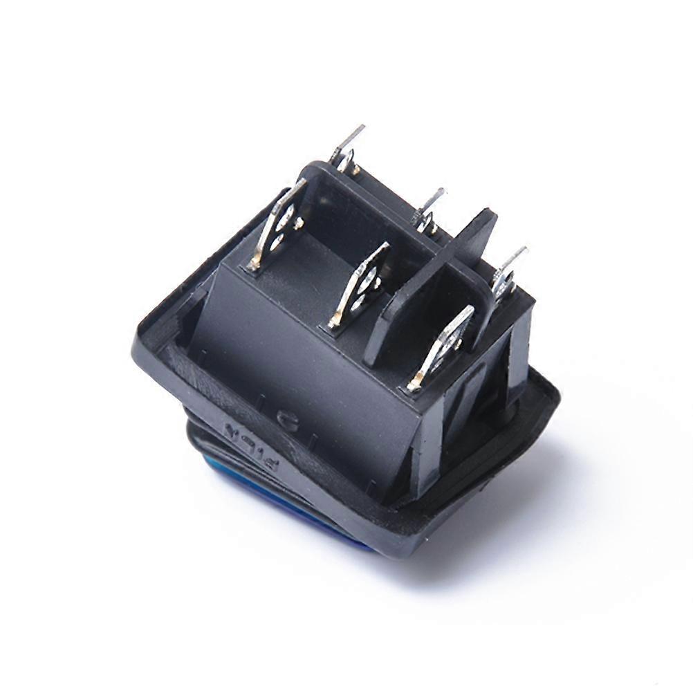 Boat Waterproof Rocker Switch with Blue Light 6 Pins Toggle