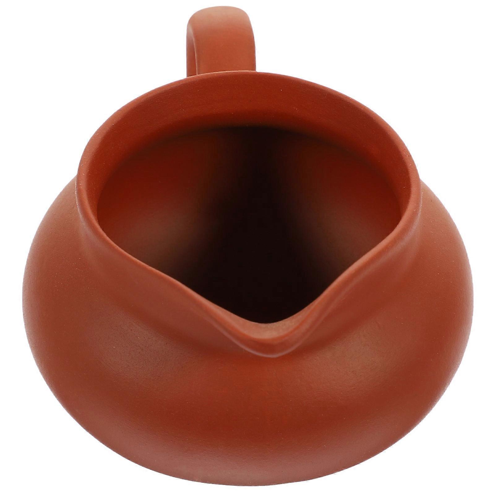 Milk Dispenser Ceramic Kettle for Storage Use Vintage Red Jug