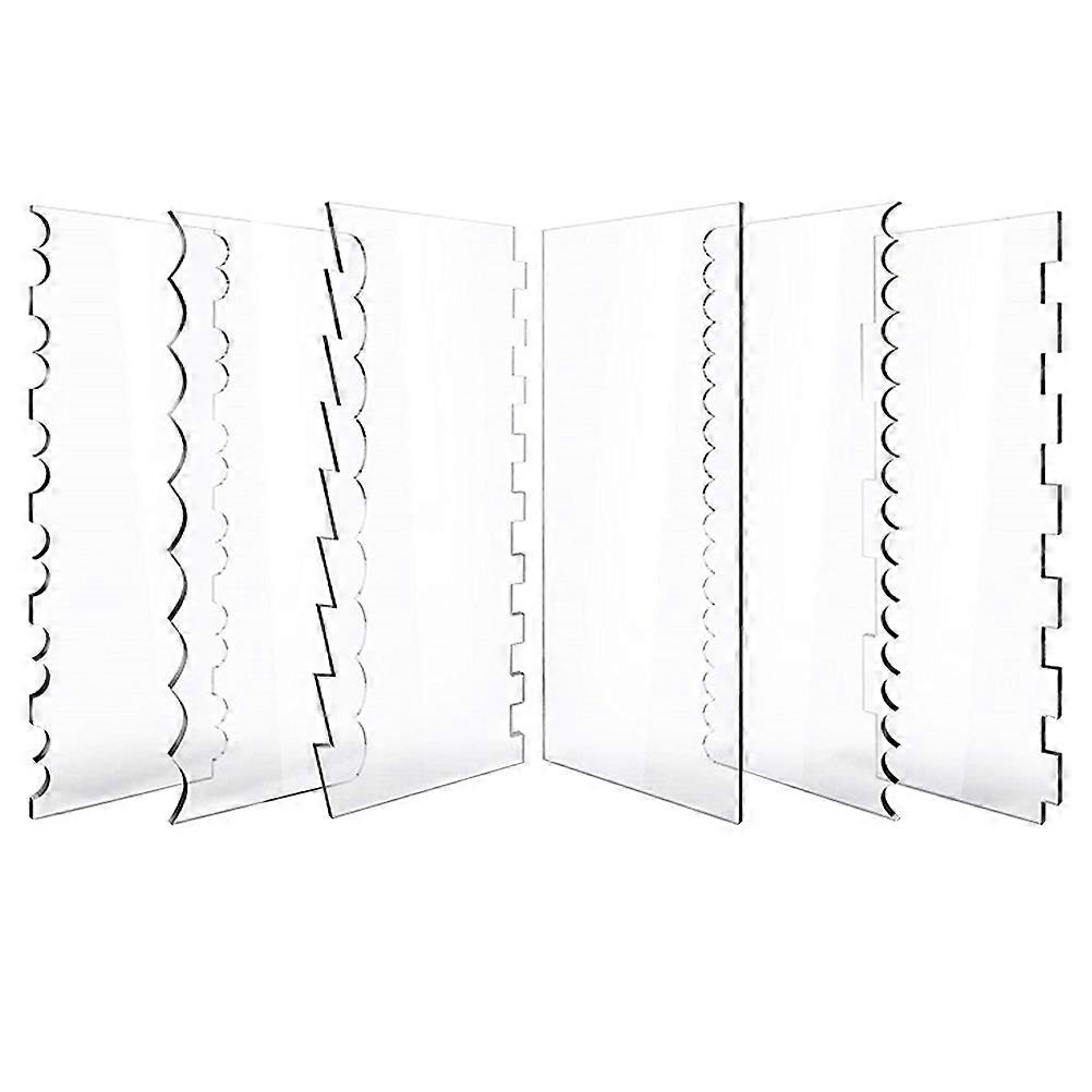 Kitchen Acrylic Cake Cutter for Baking Use 6Pcs Set Transparent