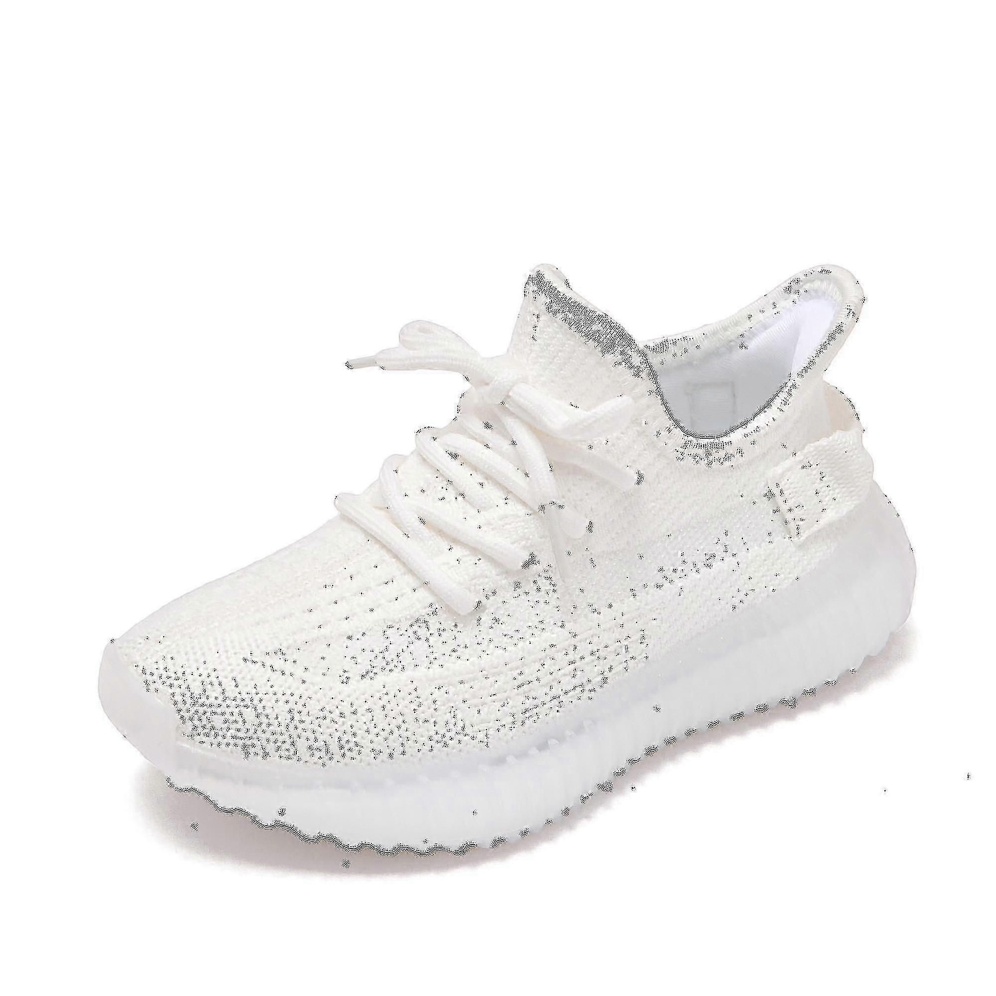 Disney LED Casual Sneakers Pink Purple For Spring Girls Frozen Elsa Princess Print Outdoor Shoes Children Lighted Non-slip Shoes