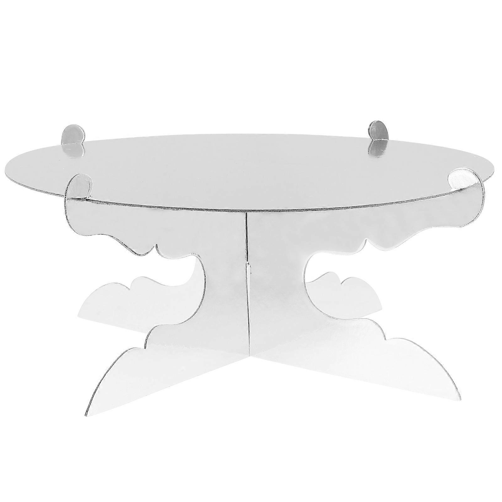 Disposable Cake Stand for Baking Use Silver Paper Cake Holder