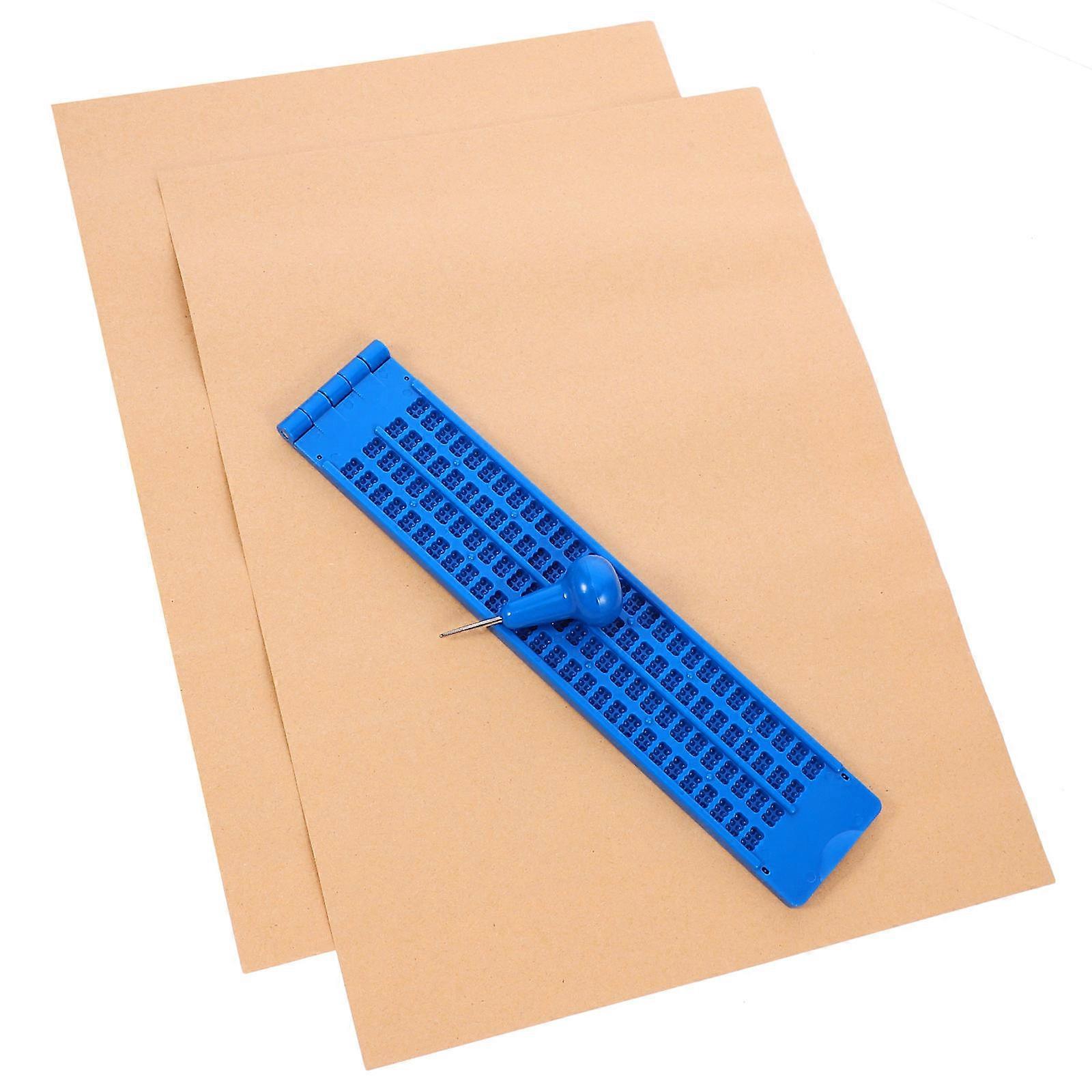 Sturdy Braille Writing Kit Plastic Braille Board for Studying Use 1Set