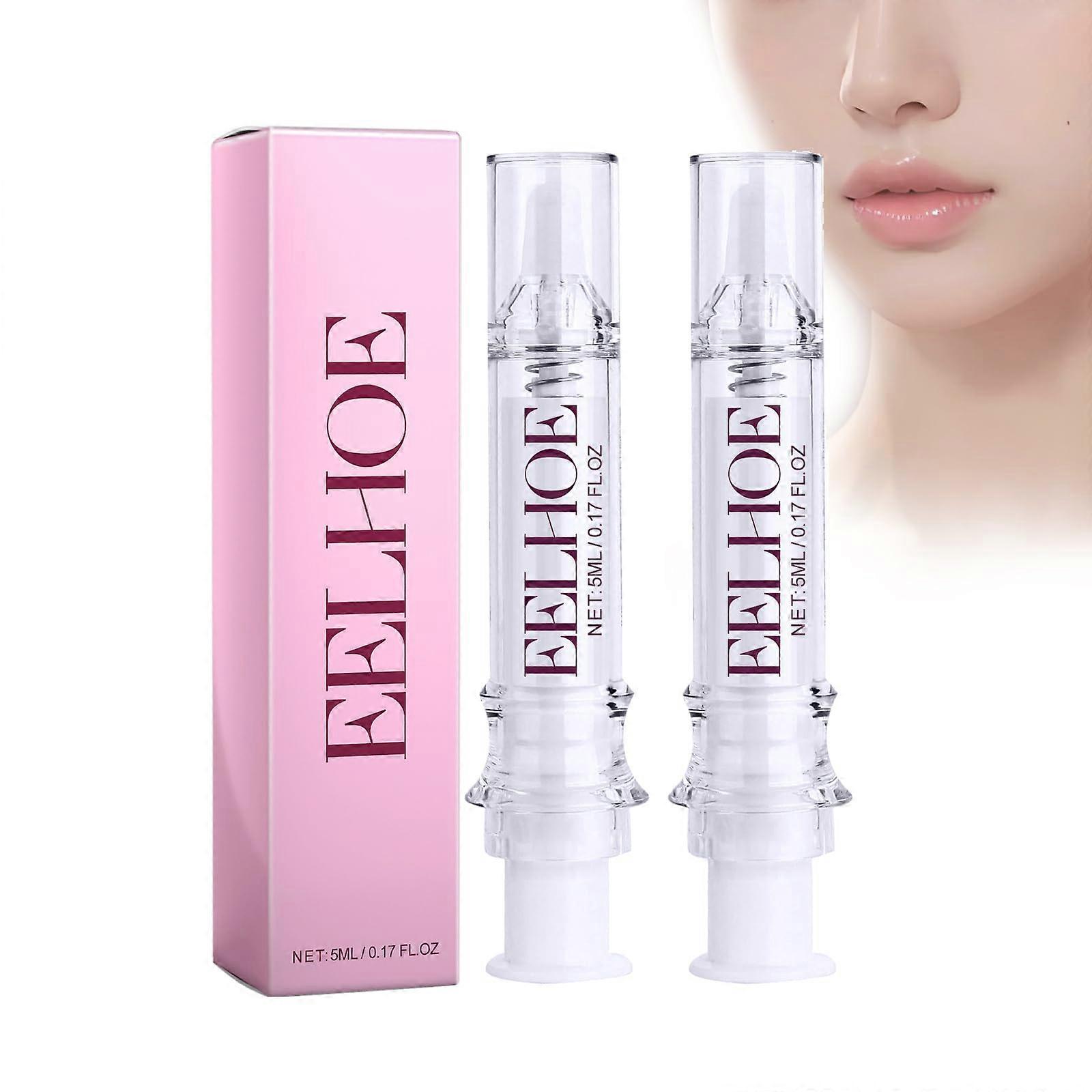 Lip Plumper Gloss 2pcs Pink, Instant  Shine Moisturizing Hydrating Formula