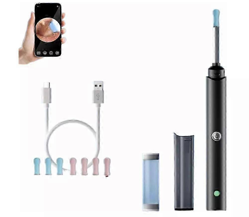 Ear Cleaning Camera with LED Light and Silicone Tips, Rechargeable Wax Removal Tool for Smartphone