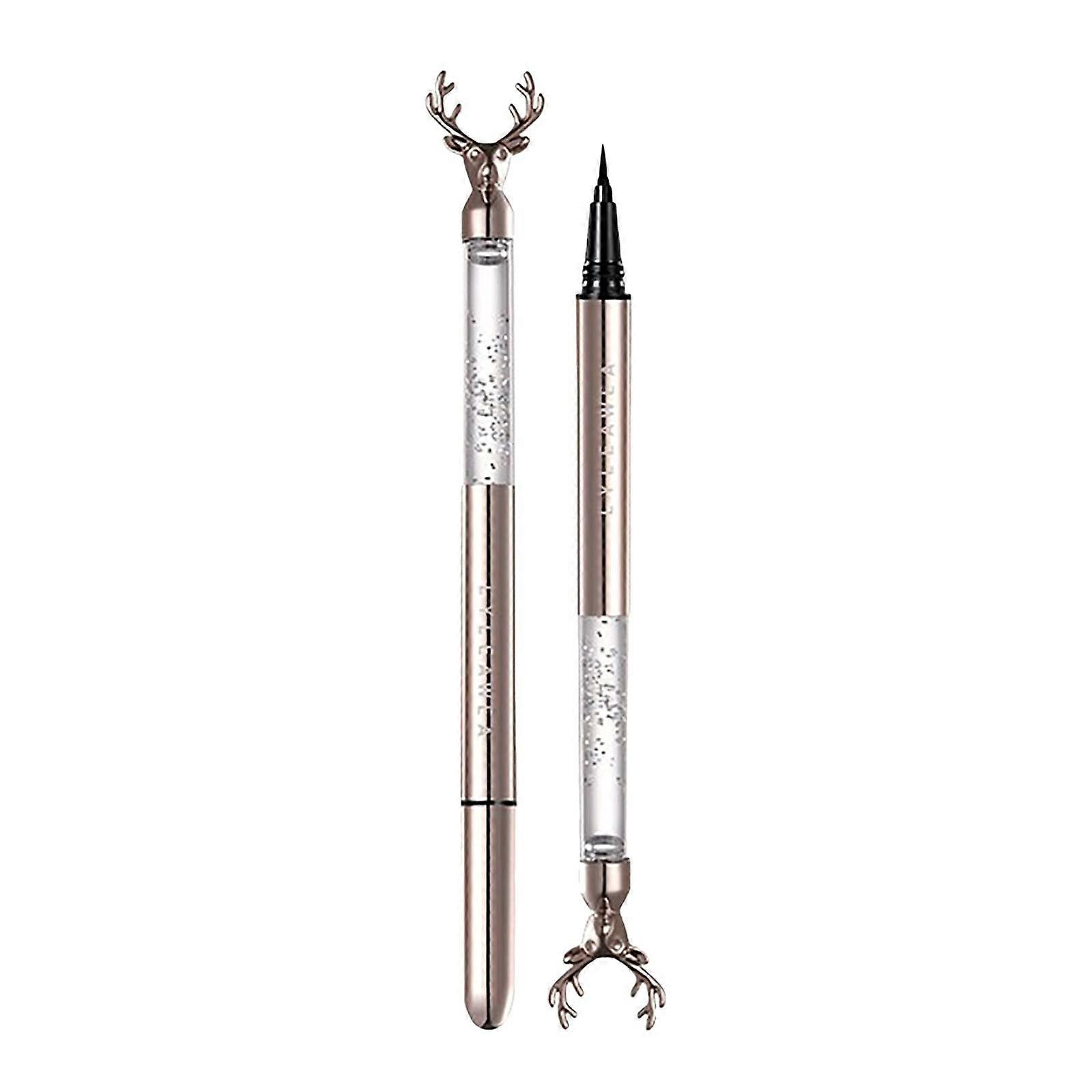 Waterproof Smudge Proof Eyeliner Pen with Precise Fine Tip Long Lasting Black Liquid 0.6ML