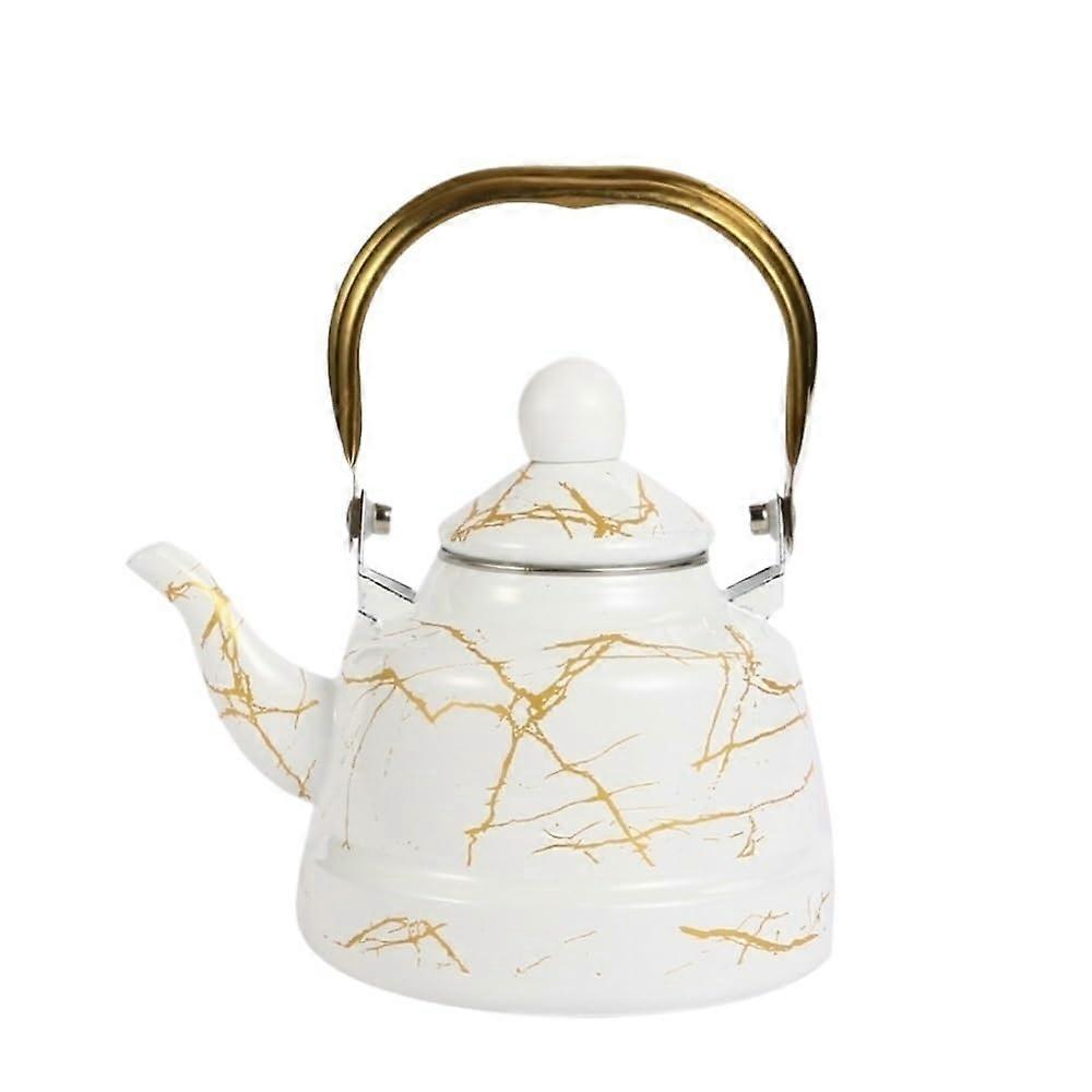 Large Capacity Ceramic Teapot 1100ml Retro Elegant Design with Ergonomic EasyPour Handle