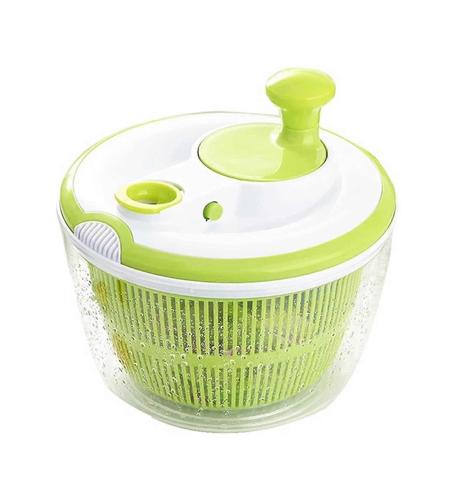 Large Capacity Fruit Bowl with Dual Draining Design, MultiPurpose Salad Spinner Basket