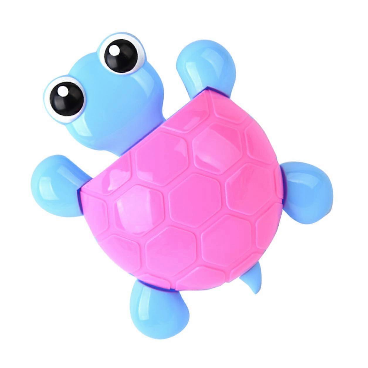 2pcs Cute Turtle Toothbrush Holder Wall Mounted Suction Cup Bathroom Organizer Red