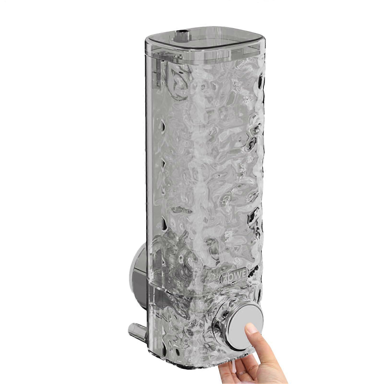 No Drill Wall Mounted Soap Dispenser 450ml Shower Shampoo Conditioner with Easy Press Pump