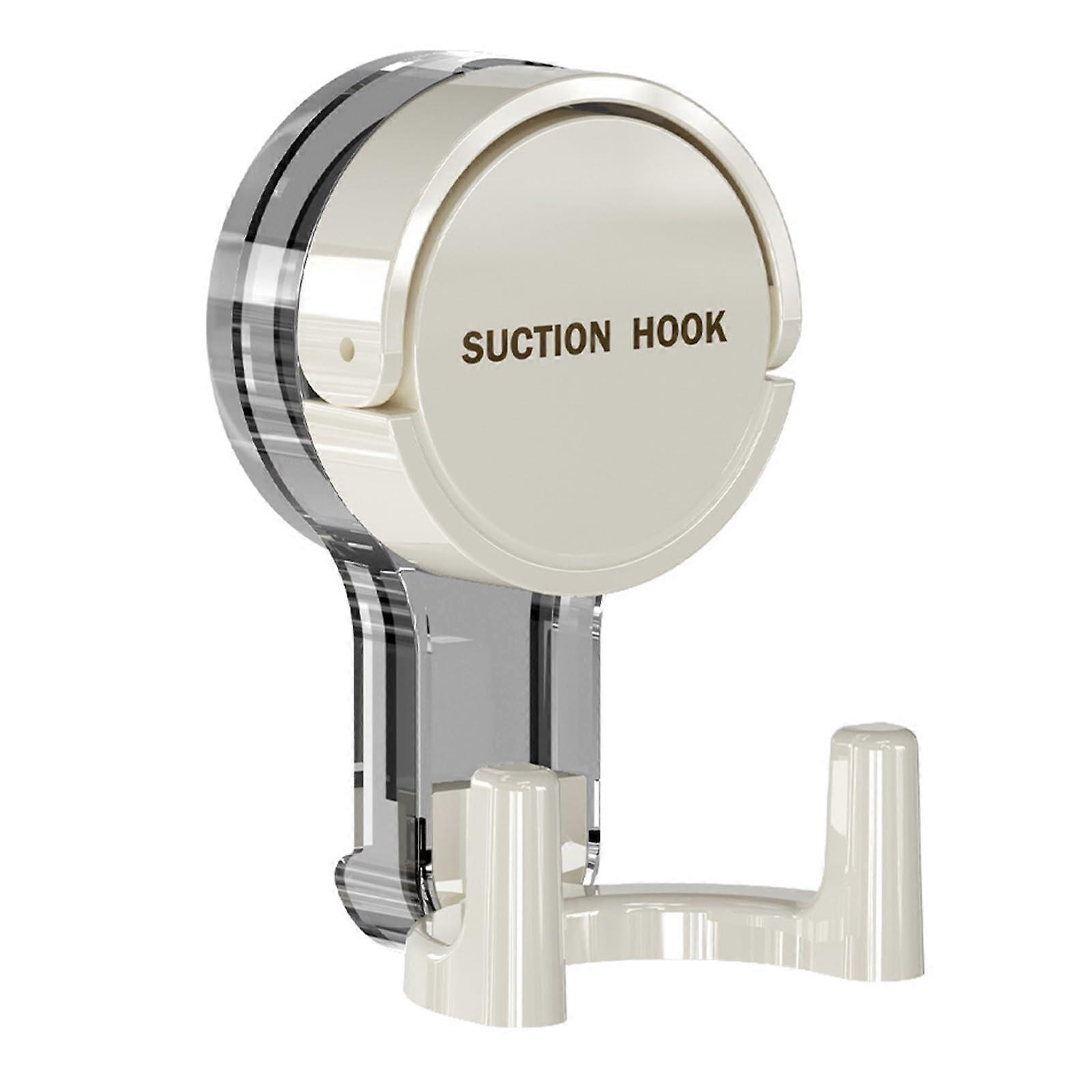 Double Head Suction Cup Hook NoDrill Wall Mount for Bathroom Kitchen Towels Keys Waterproof ABS