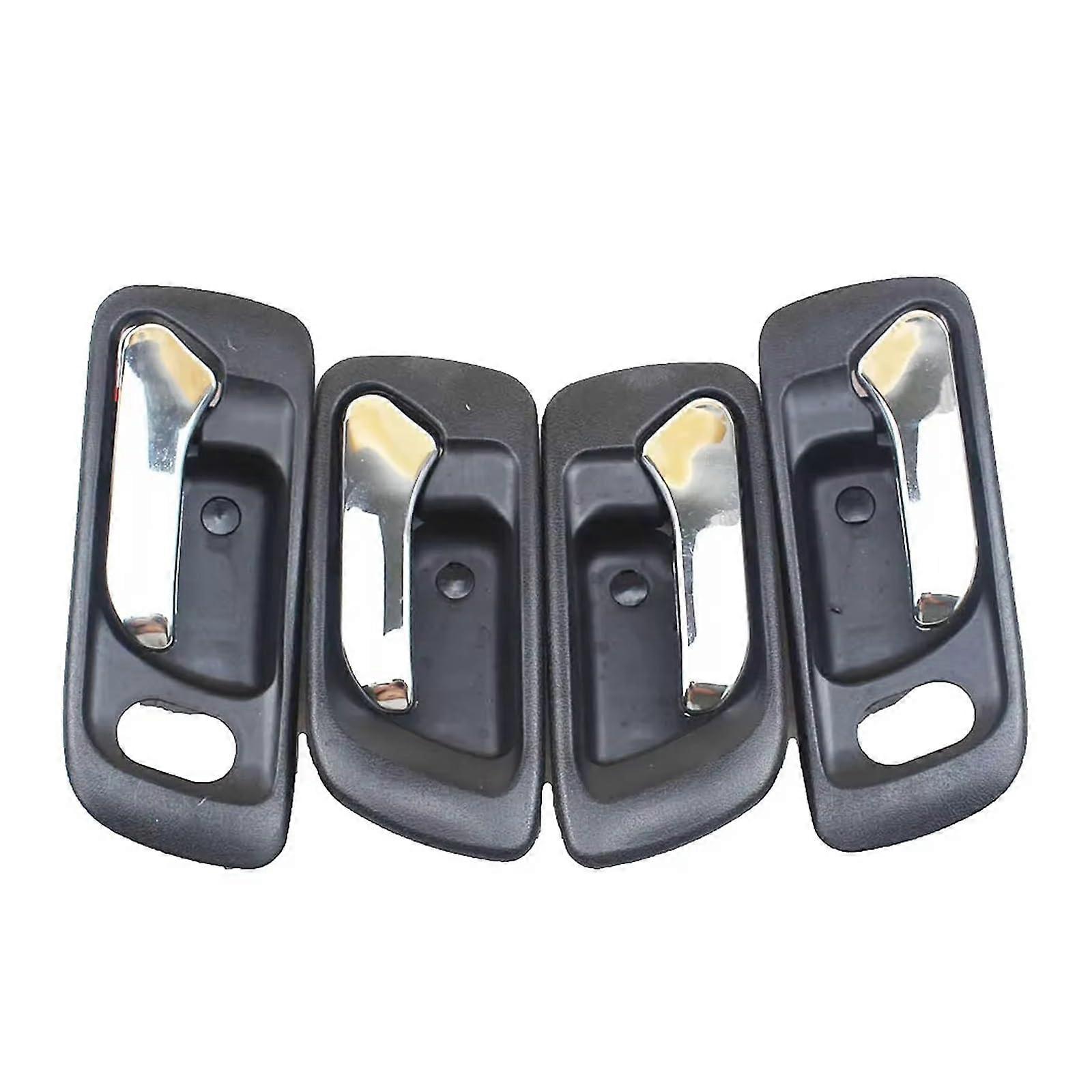 Interior Door Handle for Honda Accord 19982002, Chrome Black ABS Replacement Set, 4pcs