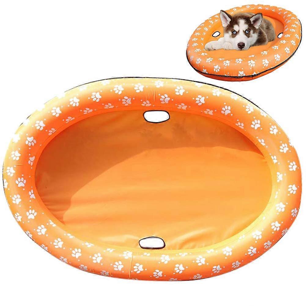 Dog Pool Float Inflatable Pet Raft for Large and Small Dogs, Durable DoubleLayer Design, 140x96cm