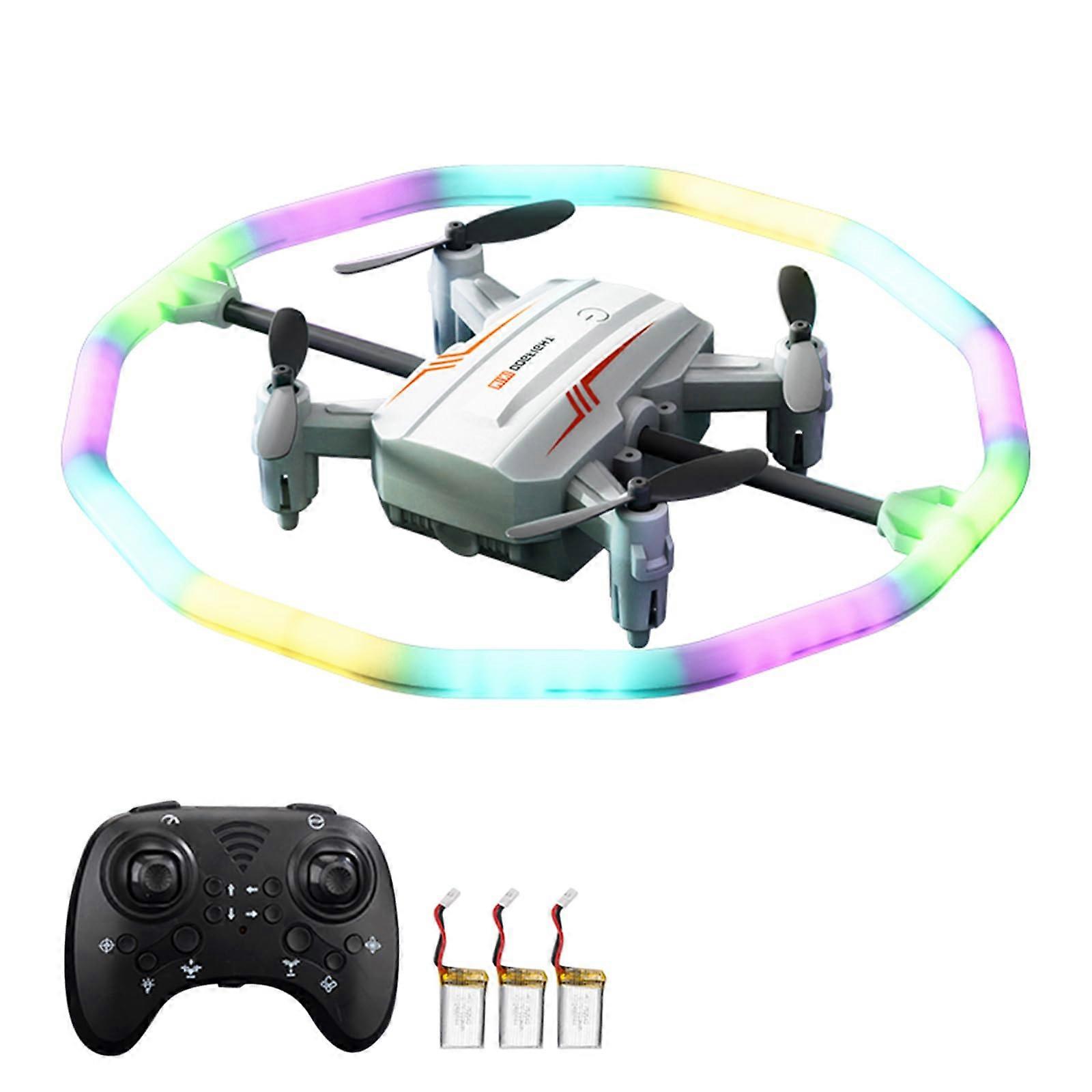 Kids Drone with LED Lights, Easy Remote Control, 360° Flip Stunts, Headless Mode Flight