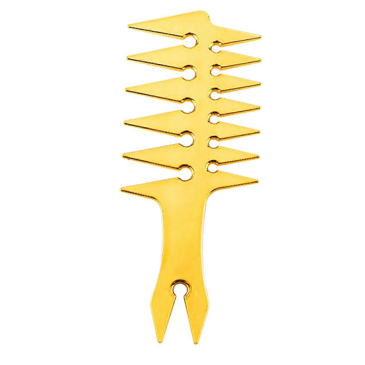 MultiFunction Golden Hair Styling Comb for Men, Lightweight Teasing Comb for Volume