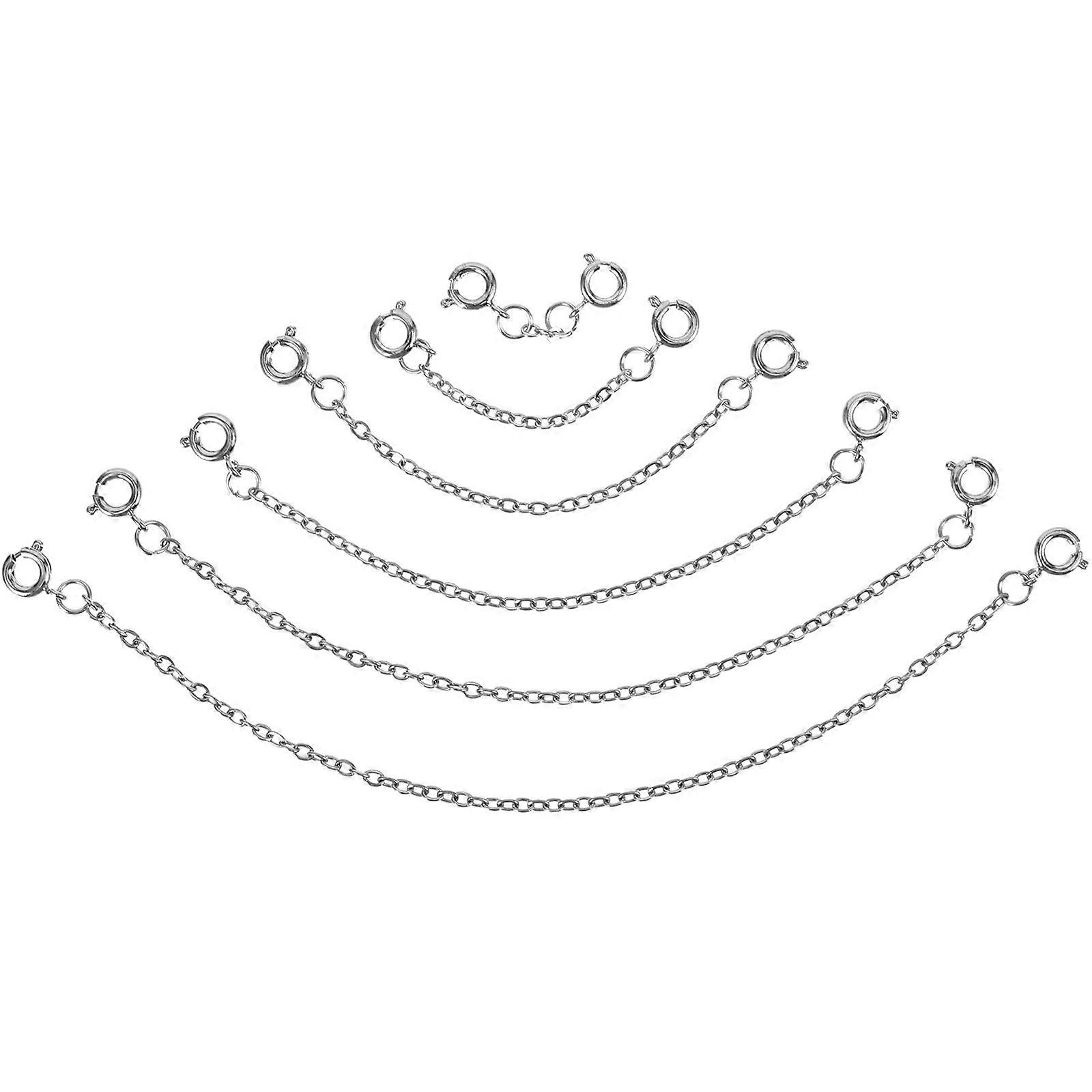 6pcs Diy Extender Chains Bracelets Making Chains Delicate Necklace Extenders Chains