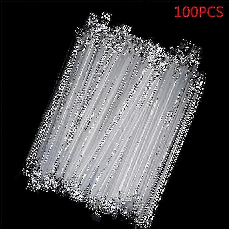 100pc Clear Individually Wrapped Drinking Pp Straws Drinks Straws Party Supplies