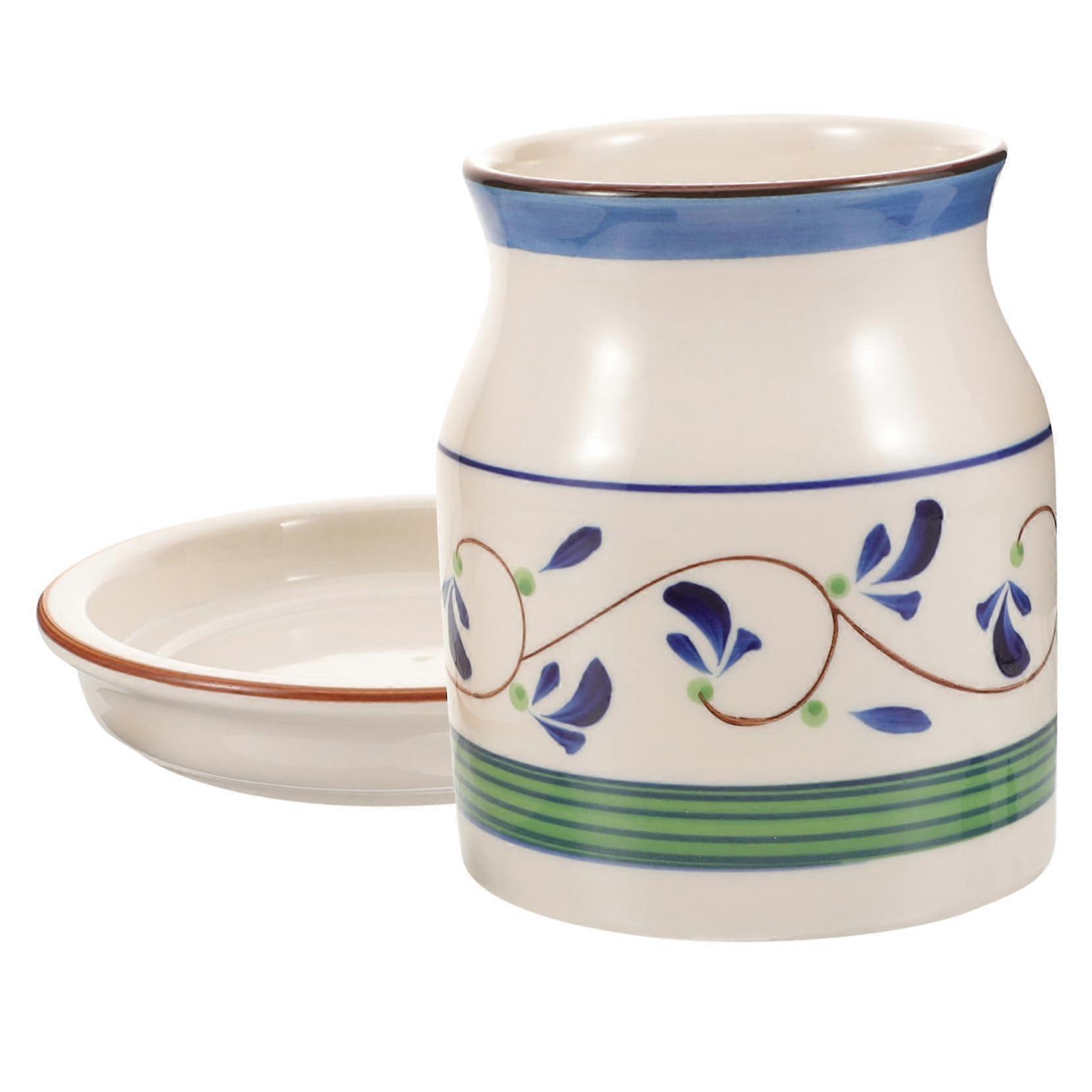 Ceramic Chopstick Holder Kitchen Utensil Drying Rack Easy Clean Durable MultiPurpose Organizer