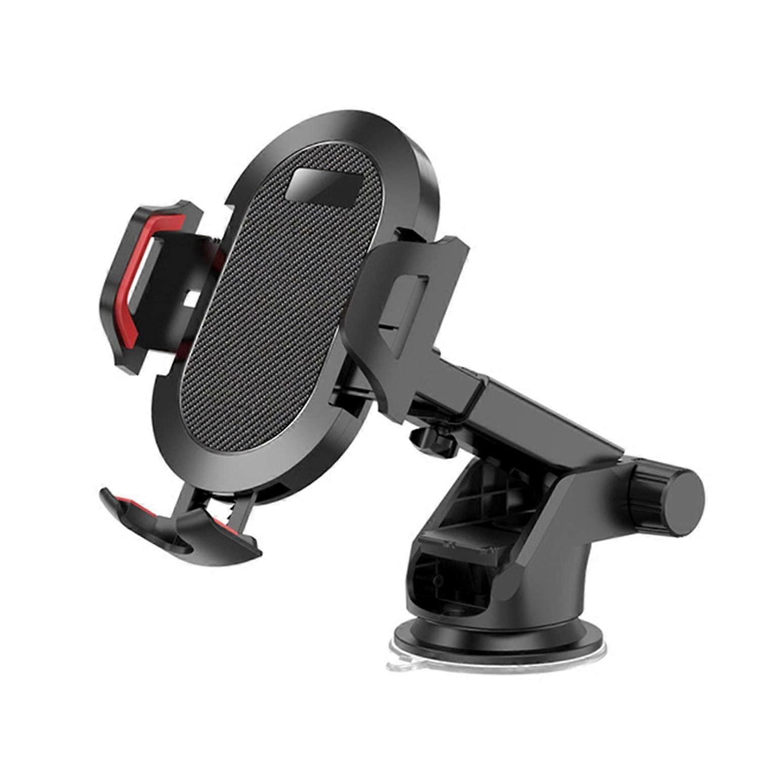 Red Gravity Car Phone Holder with 360° Adjustable Windshield Suction Cup, OneHanded Operation