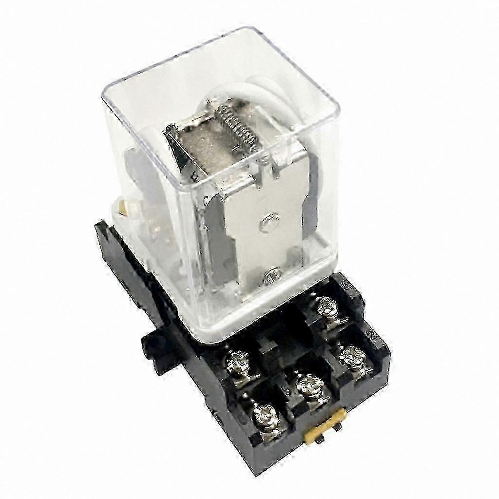 1pc High Power 24VDC/240VAC R40A Relay with Socket Base Included