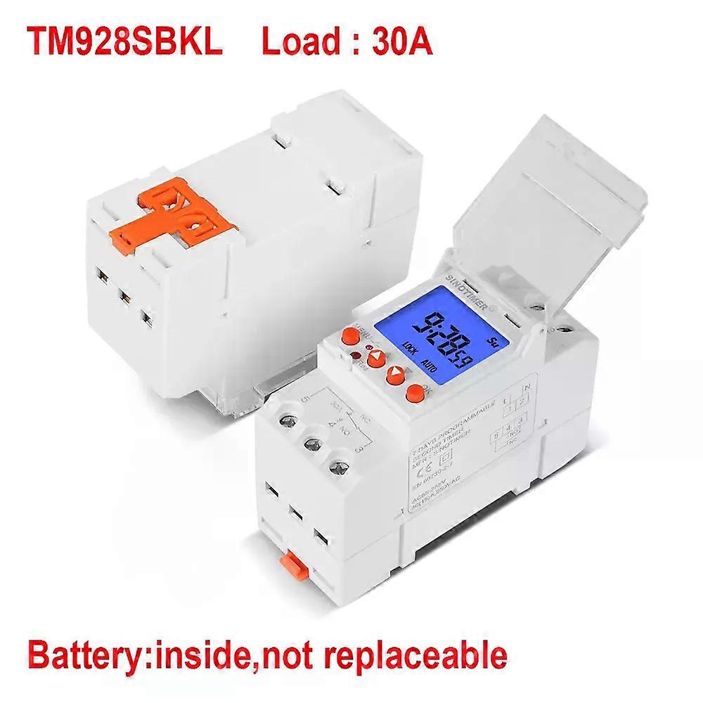 110V 220V AC 1 Second To 168 Hours Programmable Electronic Time Clock 16A 30A Big LCD Backlight Display Timer with Lock Function